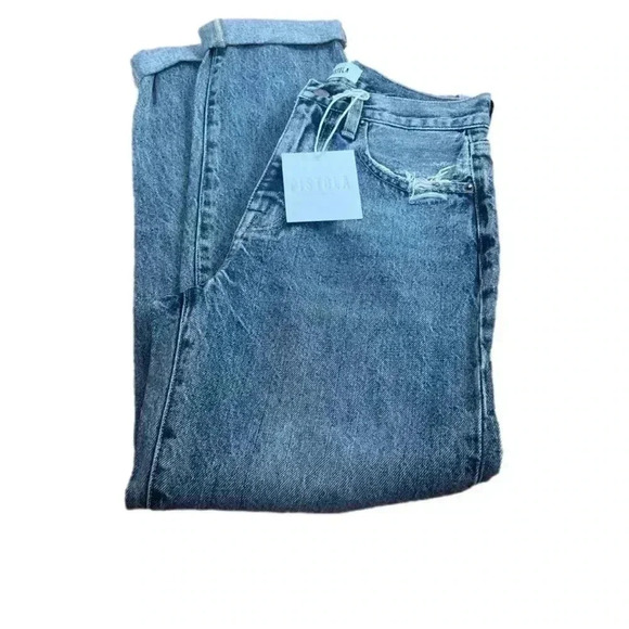Pistola Presley High Rise Relaxed Roller Jeans In York Size 26 NWT - Picture 5 of 5